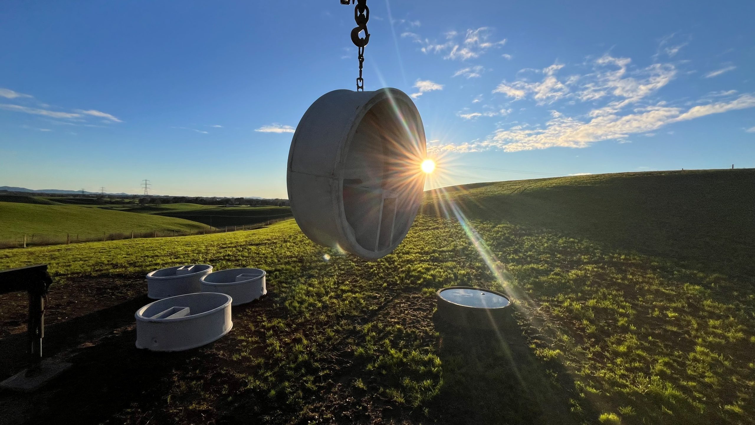 Trough with sunrise